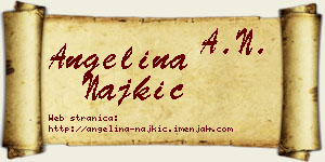 Angelina Najkić vizit kartica